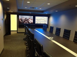 Conference Room Lighting Controls and Dual Monitors Smart Offices Okemos Michigan